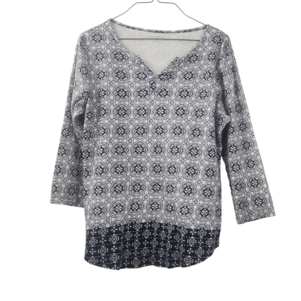 Kim Rogers 3/4 Sleeve Top Womens Size Medium M